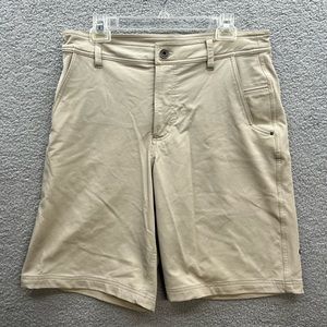 Lululemon Men's Tan Flat Front Casual Golf Shorts Size 34